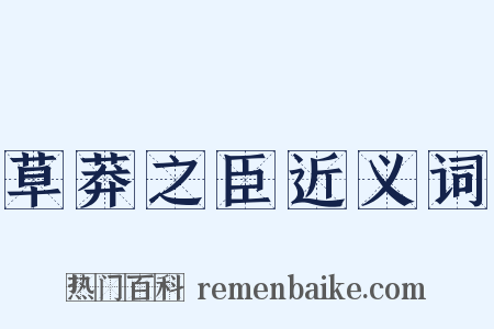 草莽之臣近义词是什么意思的图片